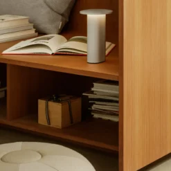 Lámpara de mesa LED Solae de Fritz Hansen, gris, aluminio, IP44