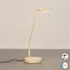 Lámpara de mesa LED Sorento, altura 48 cm, color arena, metal, CCT