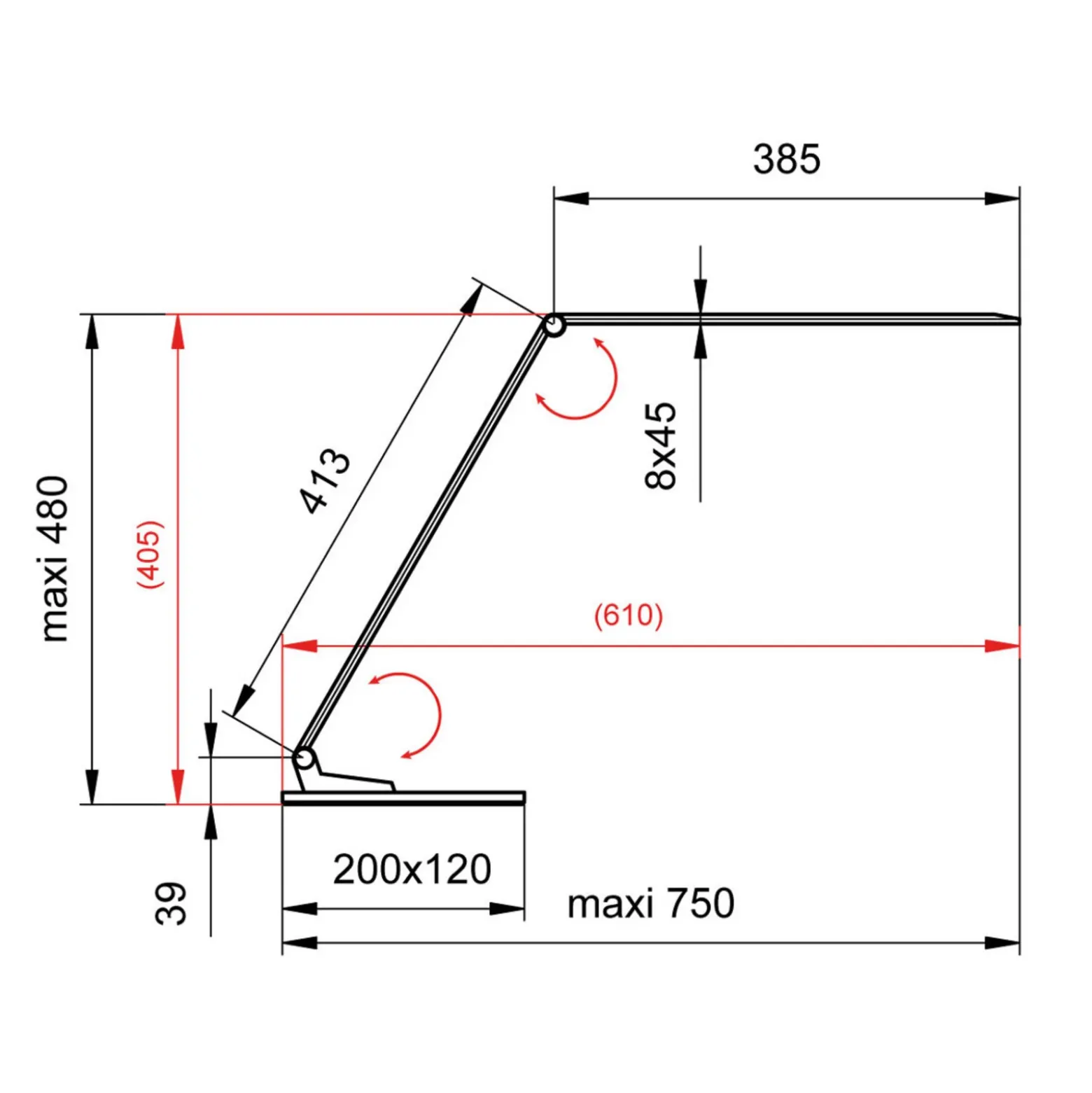 Lámpara de mesa LED Starglass con base de cristal