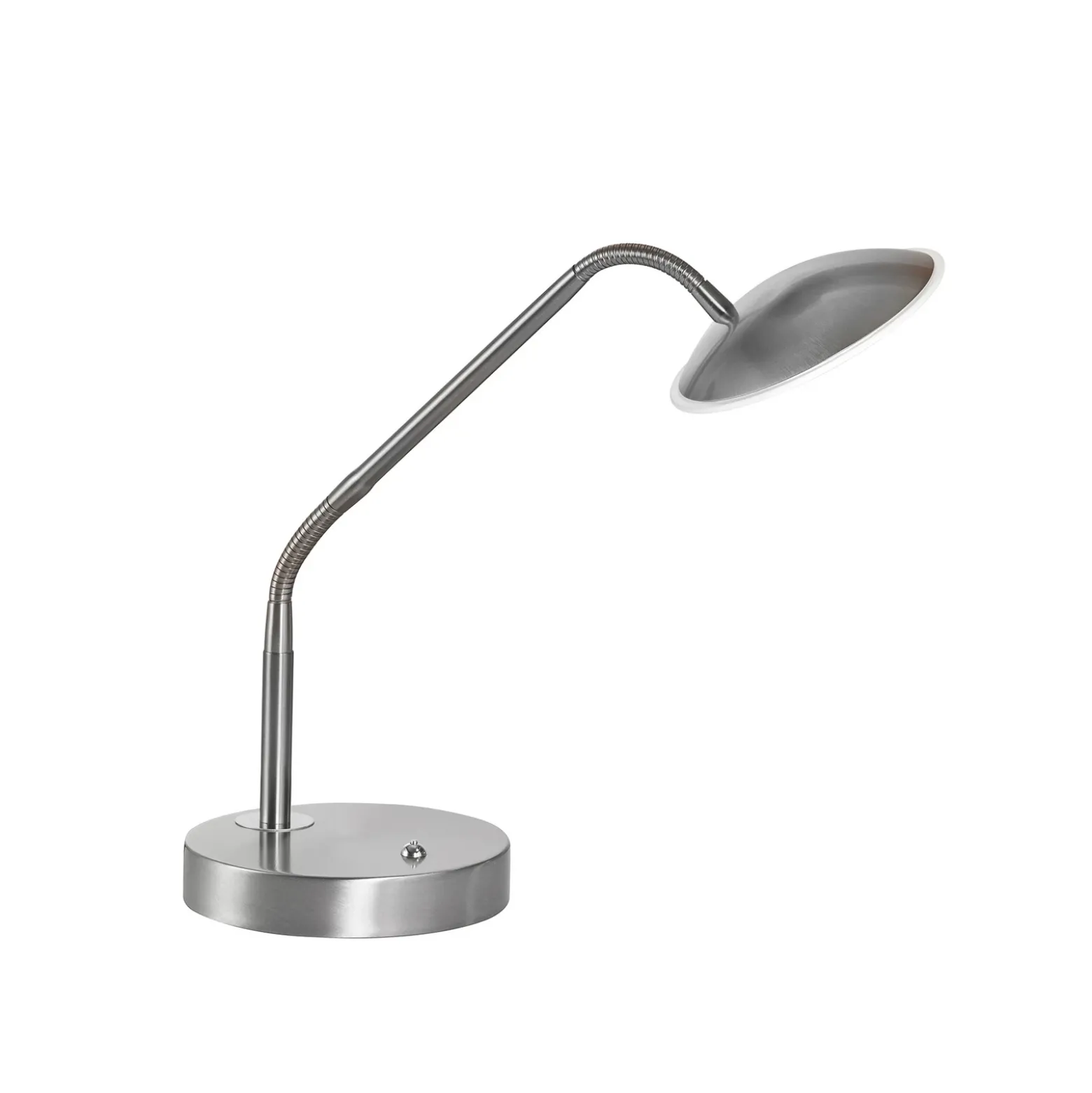 Lámpara de mesa LED Tallri, níquel, altura 60 cm, regulador táctil CCT