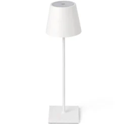 Lámpara de mesa LED Toc USB-Charger, IP54, blanco