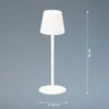 Lámpara de mesa LED Tropea batería, blanco arena