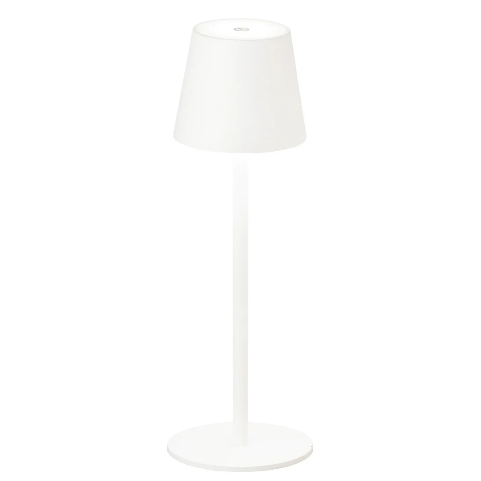 Lámpara de mesa LED Tropea batería, blanco arena