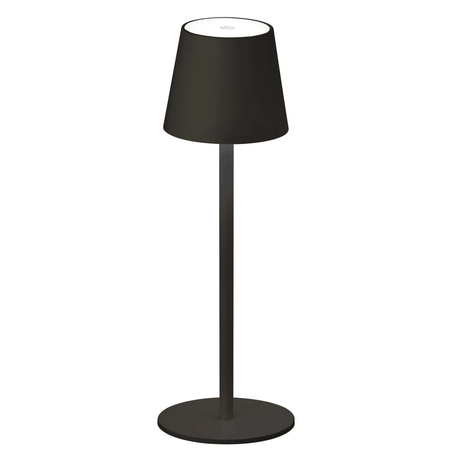 Lámpara de mesa LED Tropea con batería negro arena