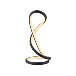 Lámpara de mesa LED Twist de Paul Neuhaus, negra, altura 42 cm