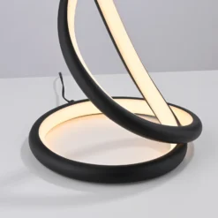 Lámpara de mesa LED Twist de Paul Neuhaus, negra, altura 42 cm