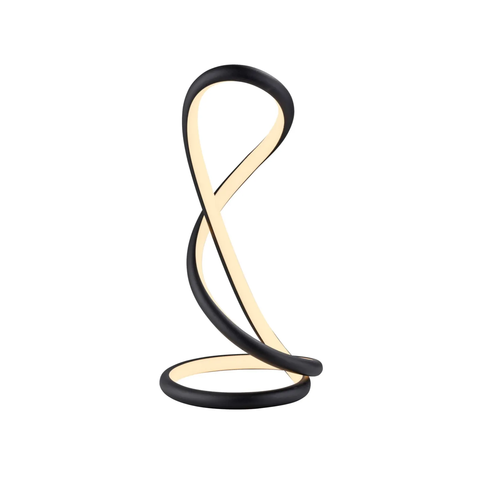 Lámpara de mesa LED Twist de Paul Neuhaus, negra, altura 42 cm