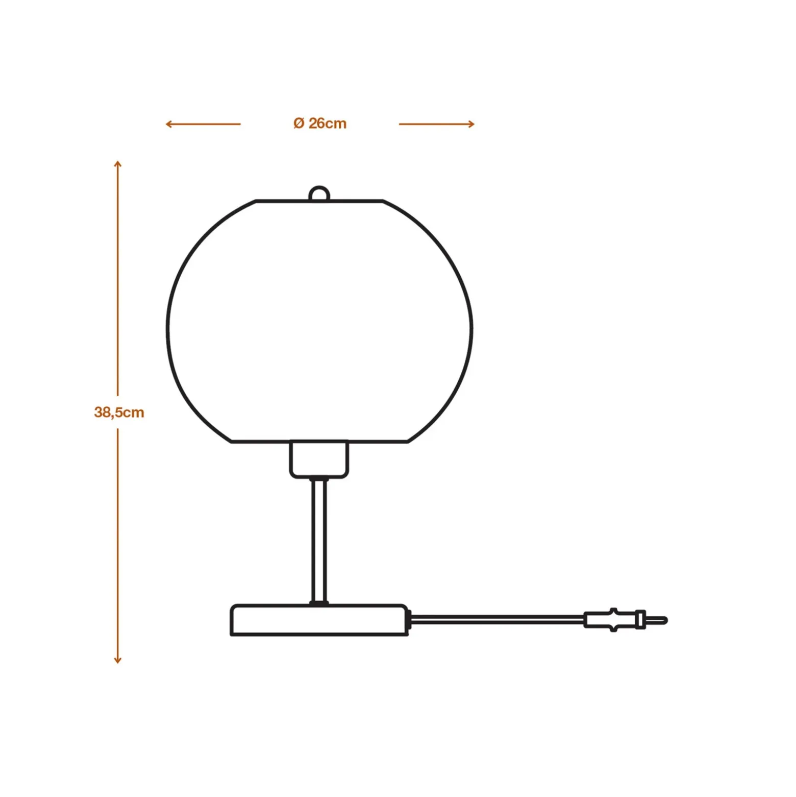 Lámpara de mesa LEDVANCE Ball, marrón, cartón ondulado, acero, E27