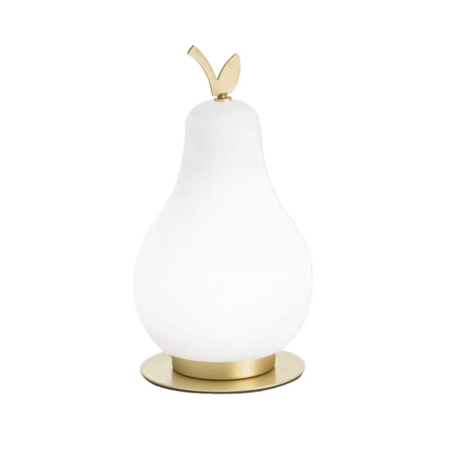 Lámpara de mesa LED Wilma, latón/blanco, con forma de bombilla, atenuable