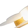 Lámpara de mesa LED Wölkchen, blanca, madera, 3000 K, atenuable