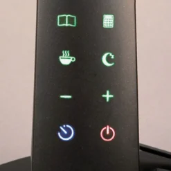 Lámpara de mesa LED Zig, panel de control negro