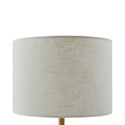 Lámpara de mesa Lindby alabastro, blanco/oro, Ø 30 cm, mármol, E27