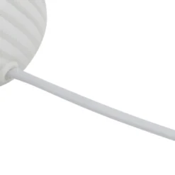 Lámpara de mesa Lindby Andriana, blanca, cristal, Ø 15 cm
