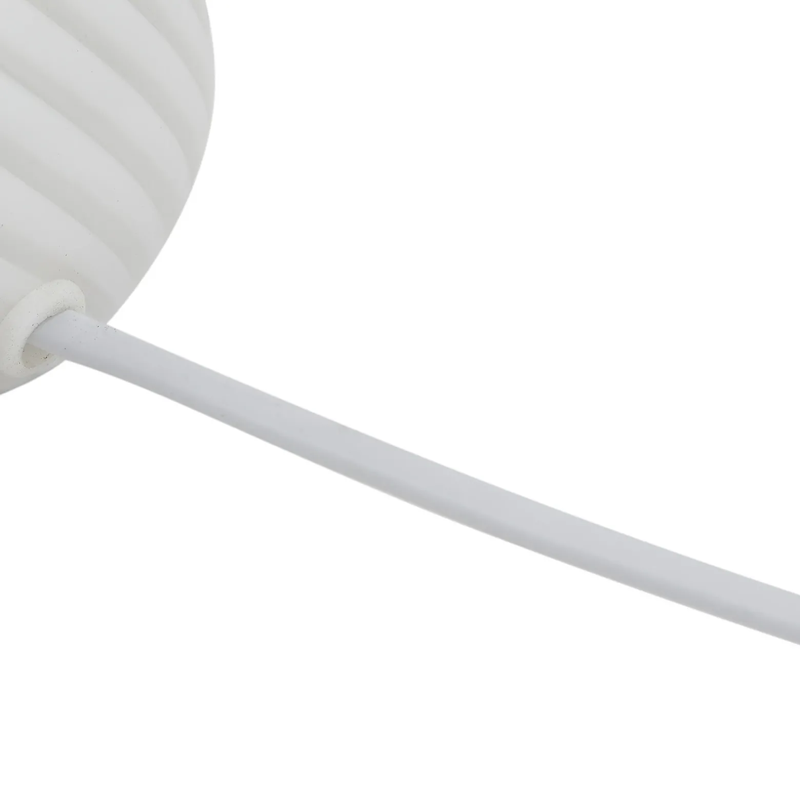 Lámpara de mesa Lindby Andriana, blanca, cristal, Ø 15 cm