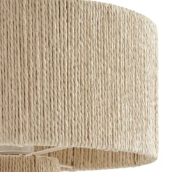 Lámpara de mesa Lindby Anuva, altura 42 cm, papel, beige, E27