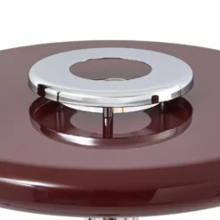 Lámpara de mesa Lindby Branford, estilo retro, color burdeos, cristal/mármol