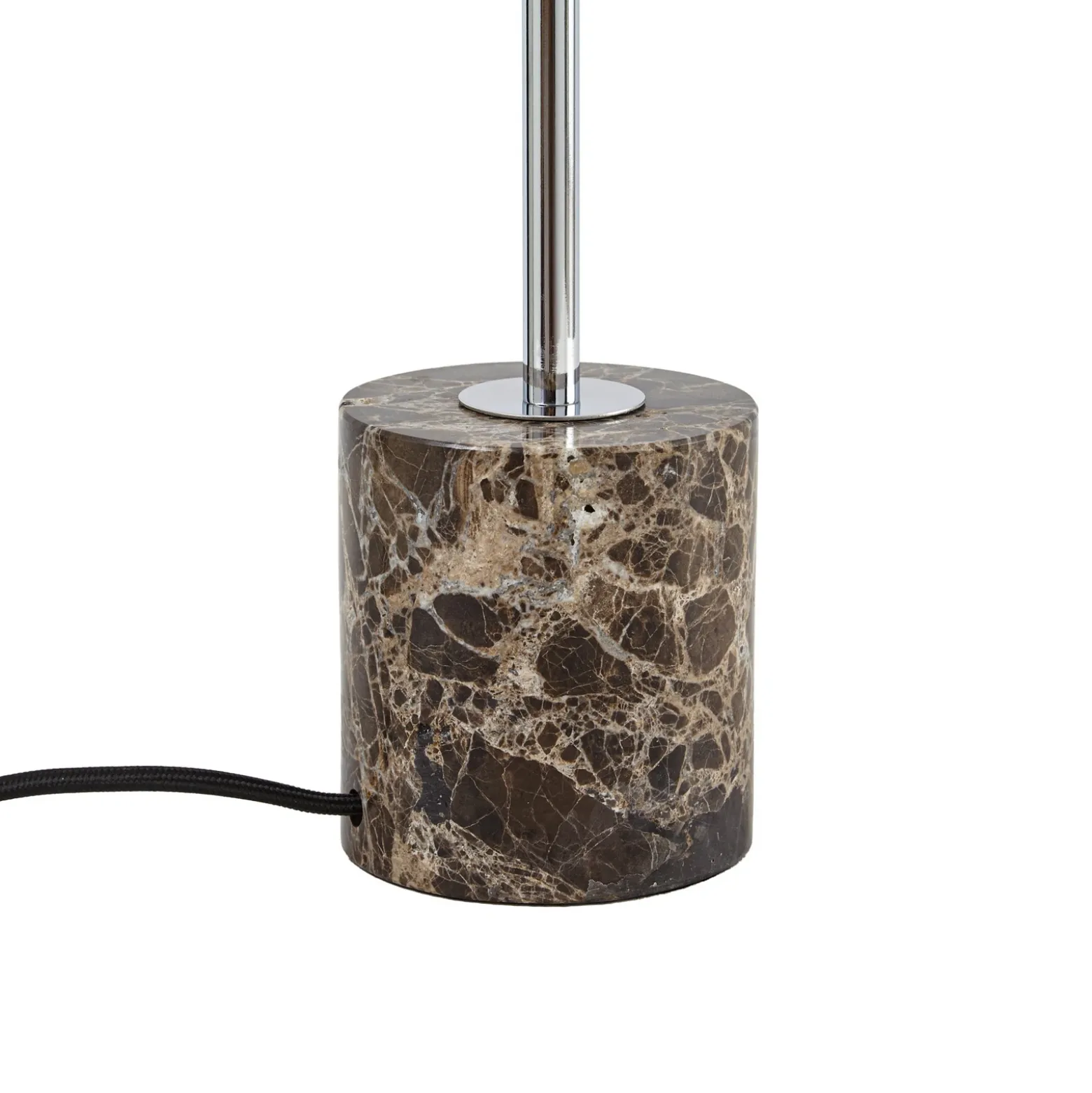 Lámpara de mesa Lindby Branford, estilo retro, marrón, cristal/mármol