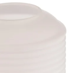 Lámpara de mesa Lindby Cagla, blanca, cristal, 25 cm altura, E27