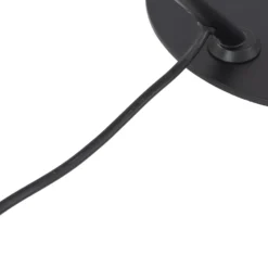 Lámpara de mesa Lindby Corali, negra, metal, altura 64cm