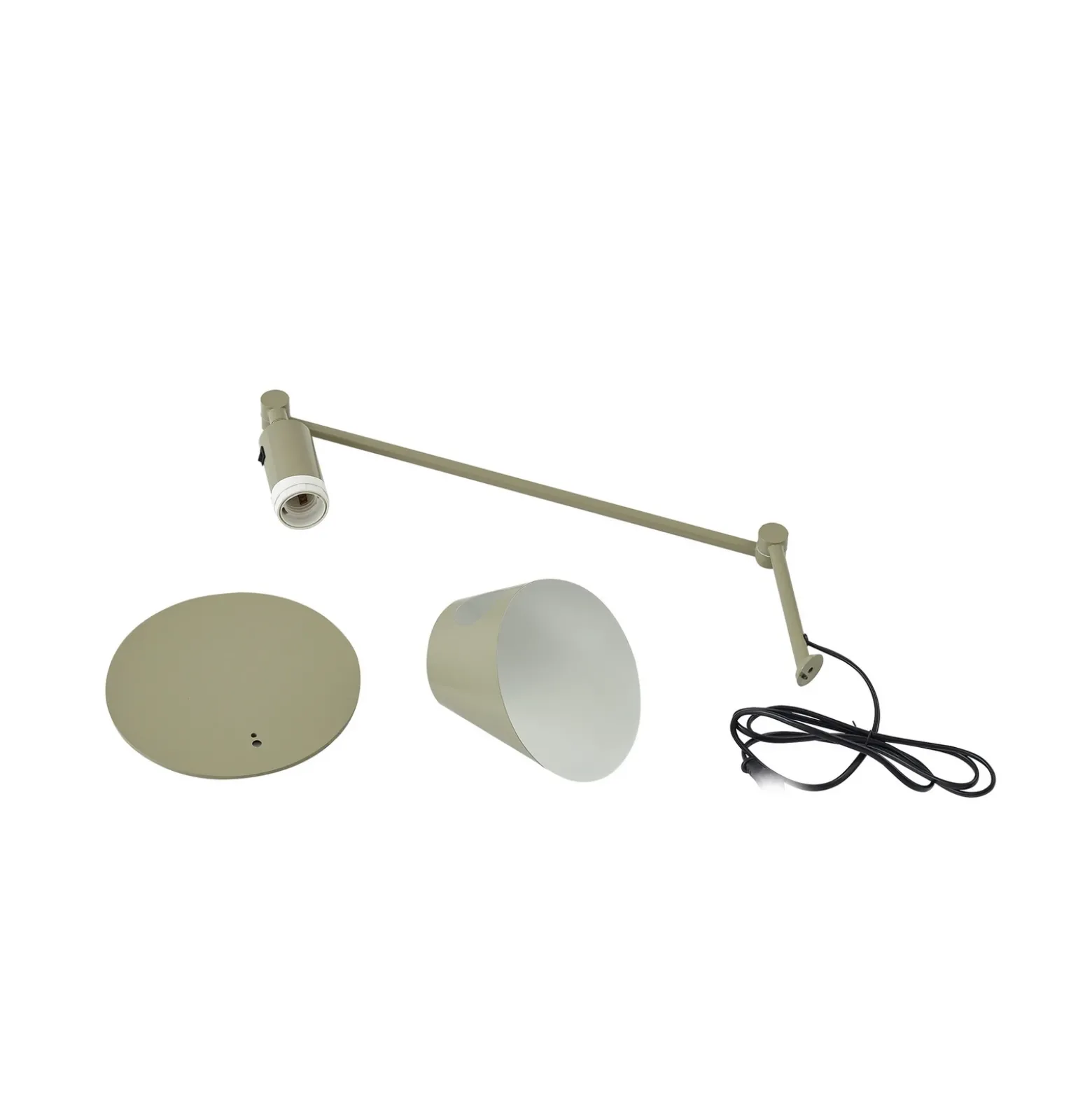Lámpara de mesa Lindby Corali, verde claro, metal, altura 64cm