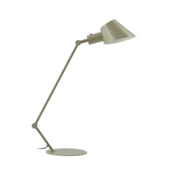 Lámpara de mesa Lindby Corali, verde claro, metal, altura 64cm