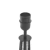 Lámpara de mesa Lindby Croia, negra, metal, Ø 28 cm, E27