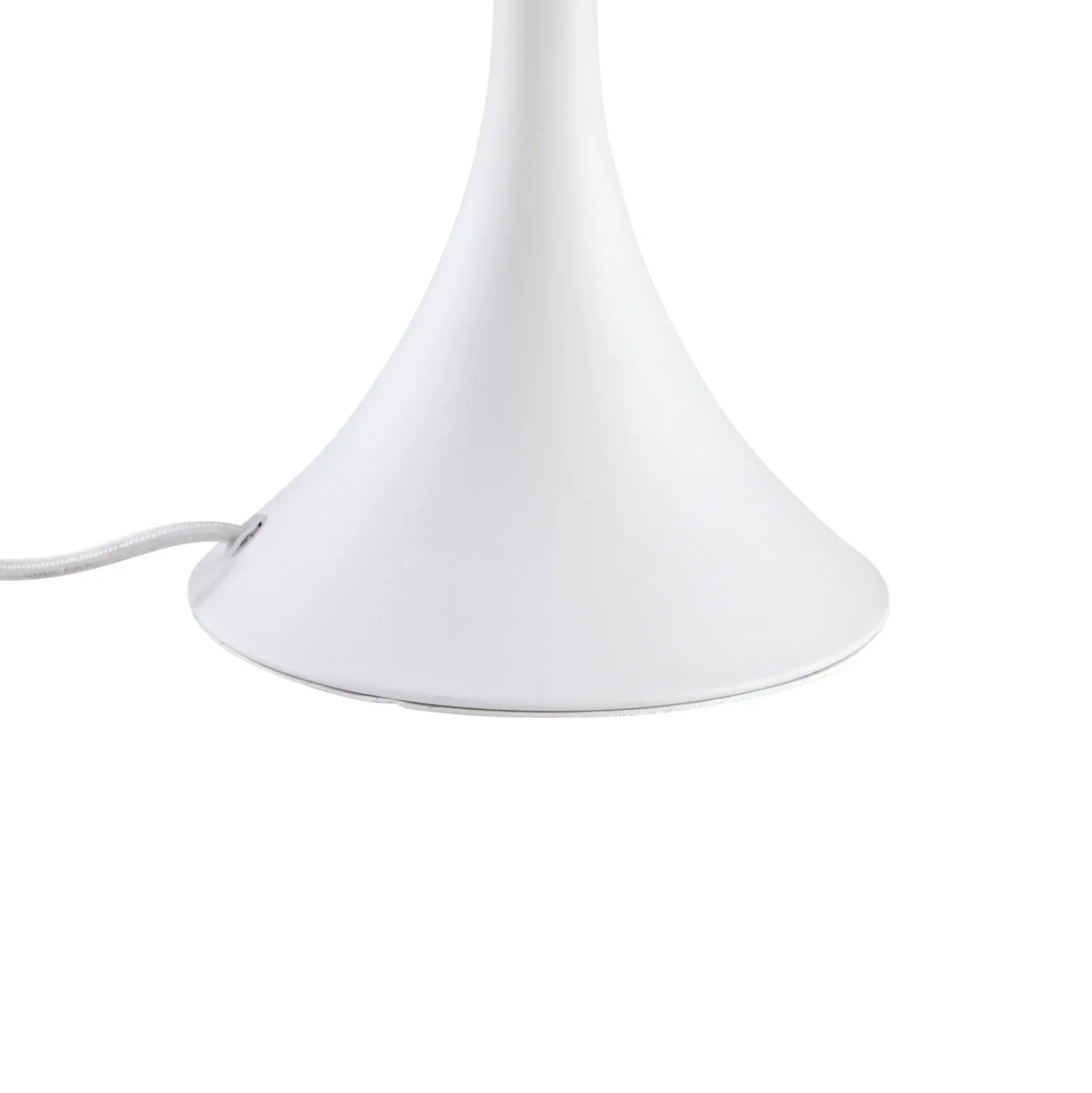 Lámpara de mesa Lindby Eryndor, blanca, textil, Ø 30 cm, E27