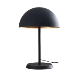 Lámpara de mesa Lindby Idalene, altura 51 cm, negra, metal