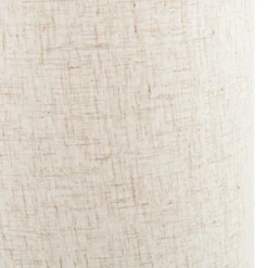 Lámpara de mesa Lindby Kimiko, altura 38 cm, madera de nogal, tela