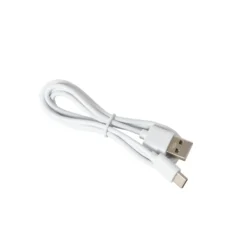 Lámpara de mesa Lindby LED recargable Janea CUBE, blanca, metal