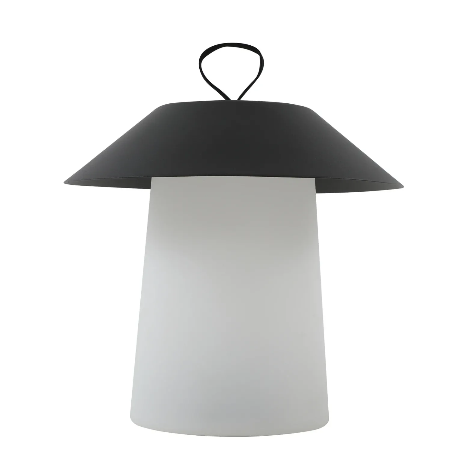 Lámpara de mesa Lindby LED recargable Kalina, negra/blanca, IP44