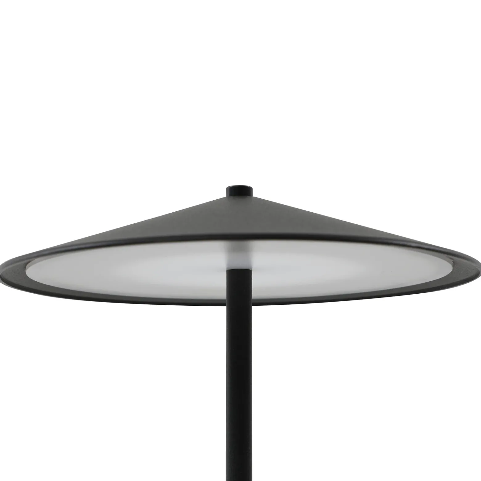 Lámpara de mesa Lindby LED recargable Ayva, negra, aluminio, IP44