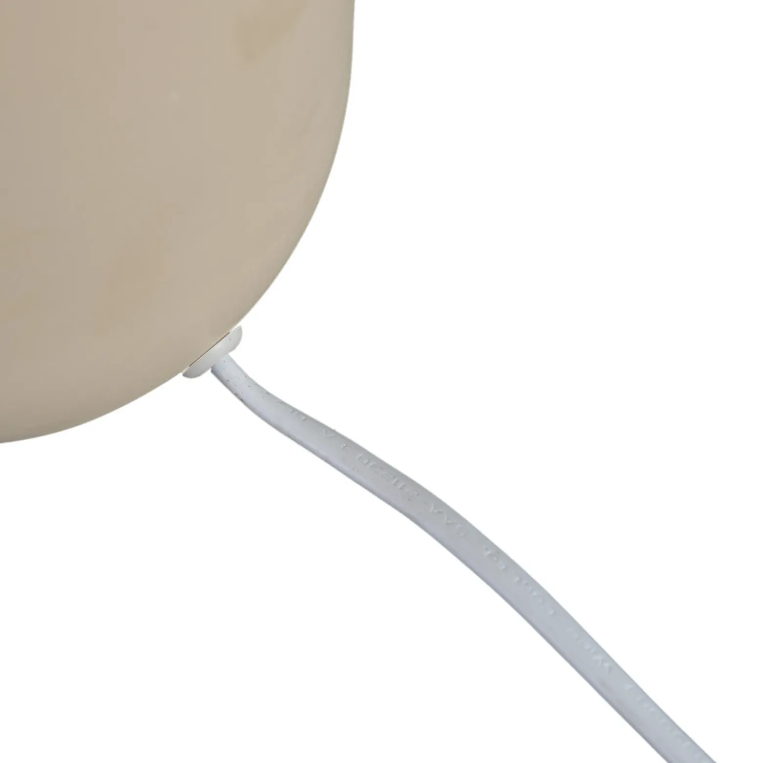 Lámpara de mesa Lindby Lennes, beige, cristal, Ø 20 cm