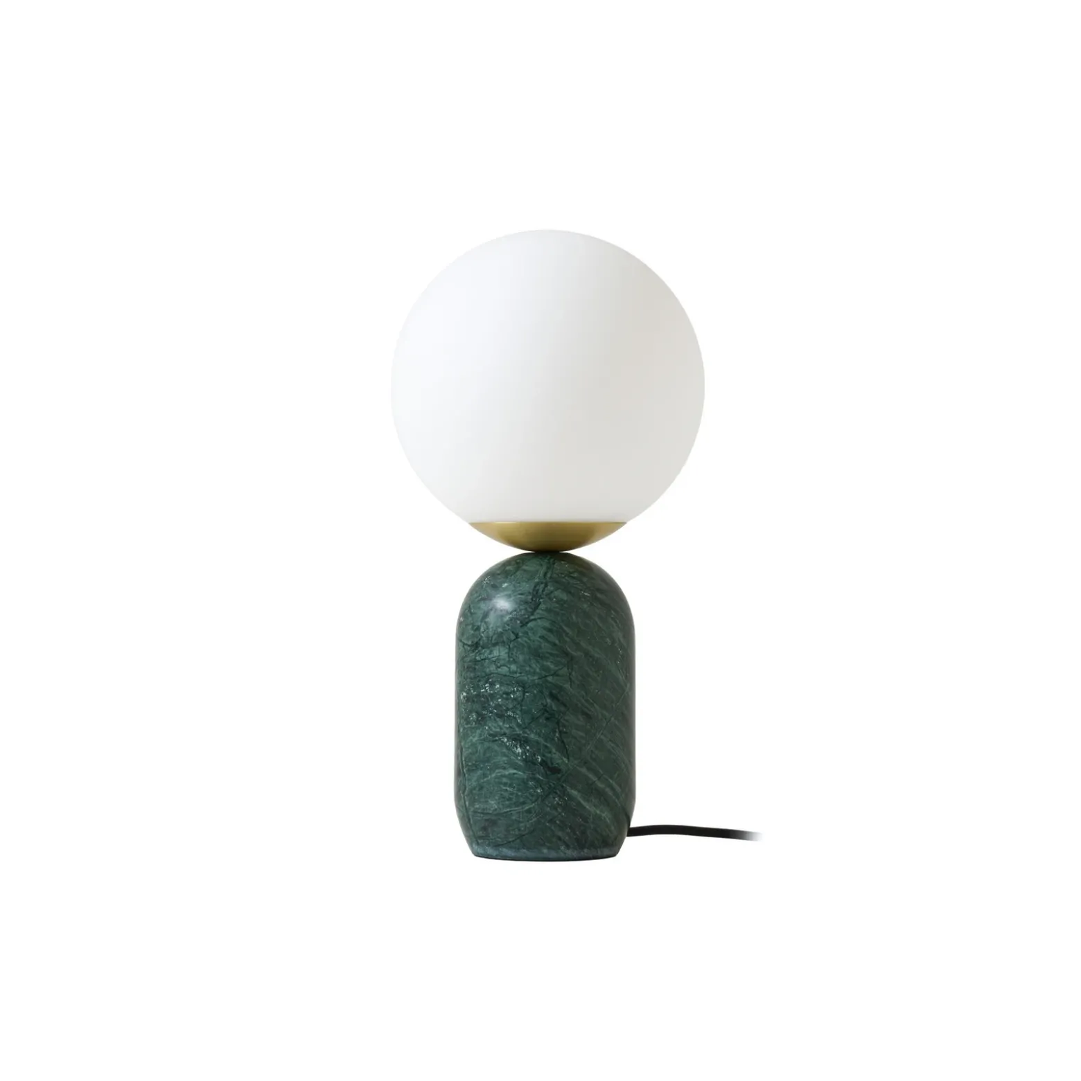 Lámpara de mesa Lindby Lennes x Eva Söllner, verde, mármol, Ø 20 cm