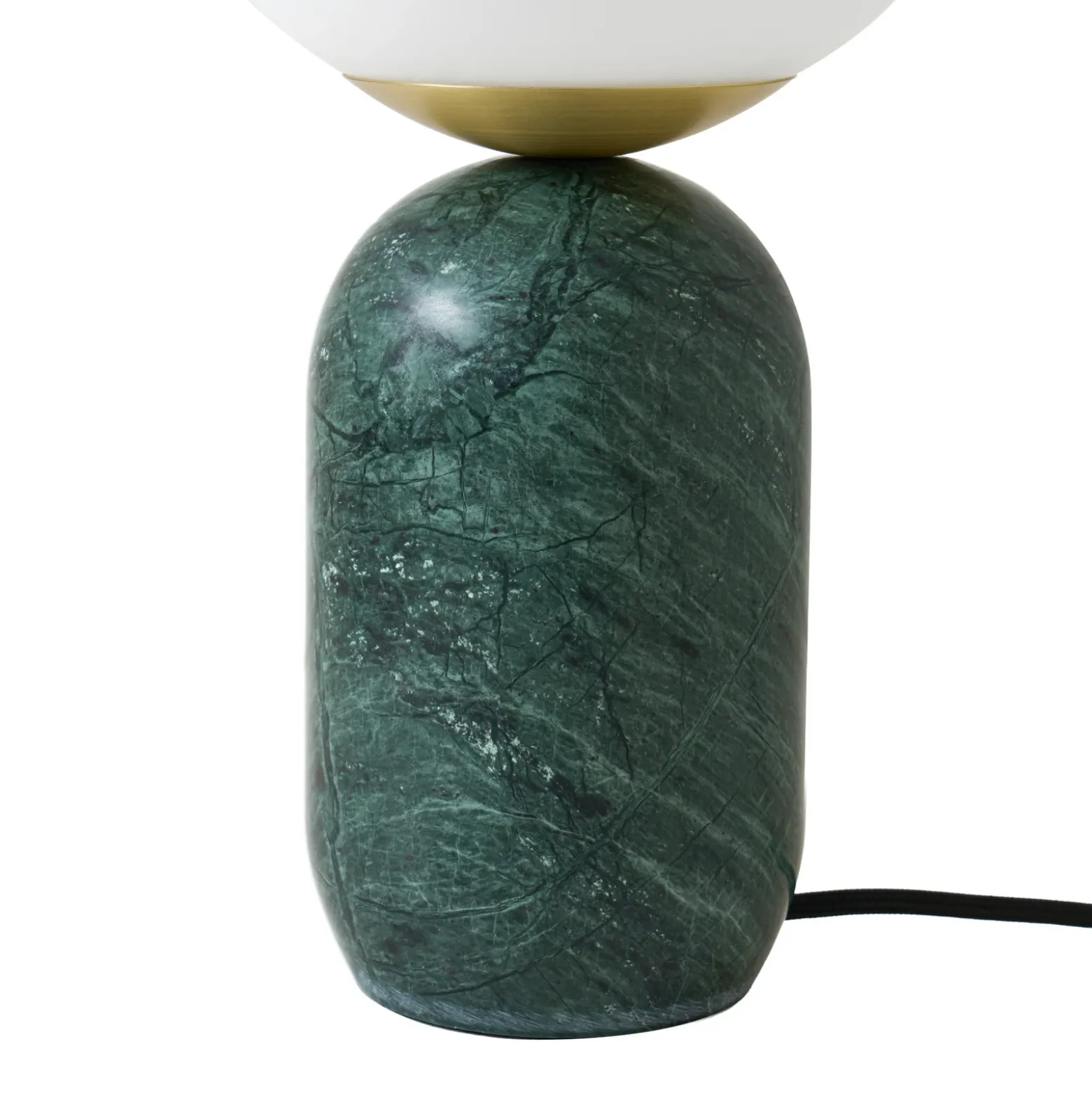 Lámpara de mesa Lindby Lennes x Eva Söllner, verde, mármol, Ø 20 cm