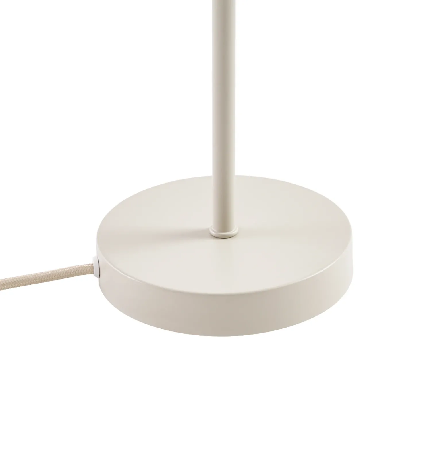 Lámpara de mesa Lindby Libbie, altura 45 cm, lino, color crema, casquillo E27