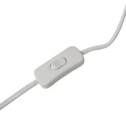 Lámpara de mesa Lindby Magali, blanca, papel, Ø 34 cm, E14