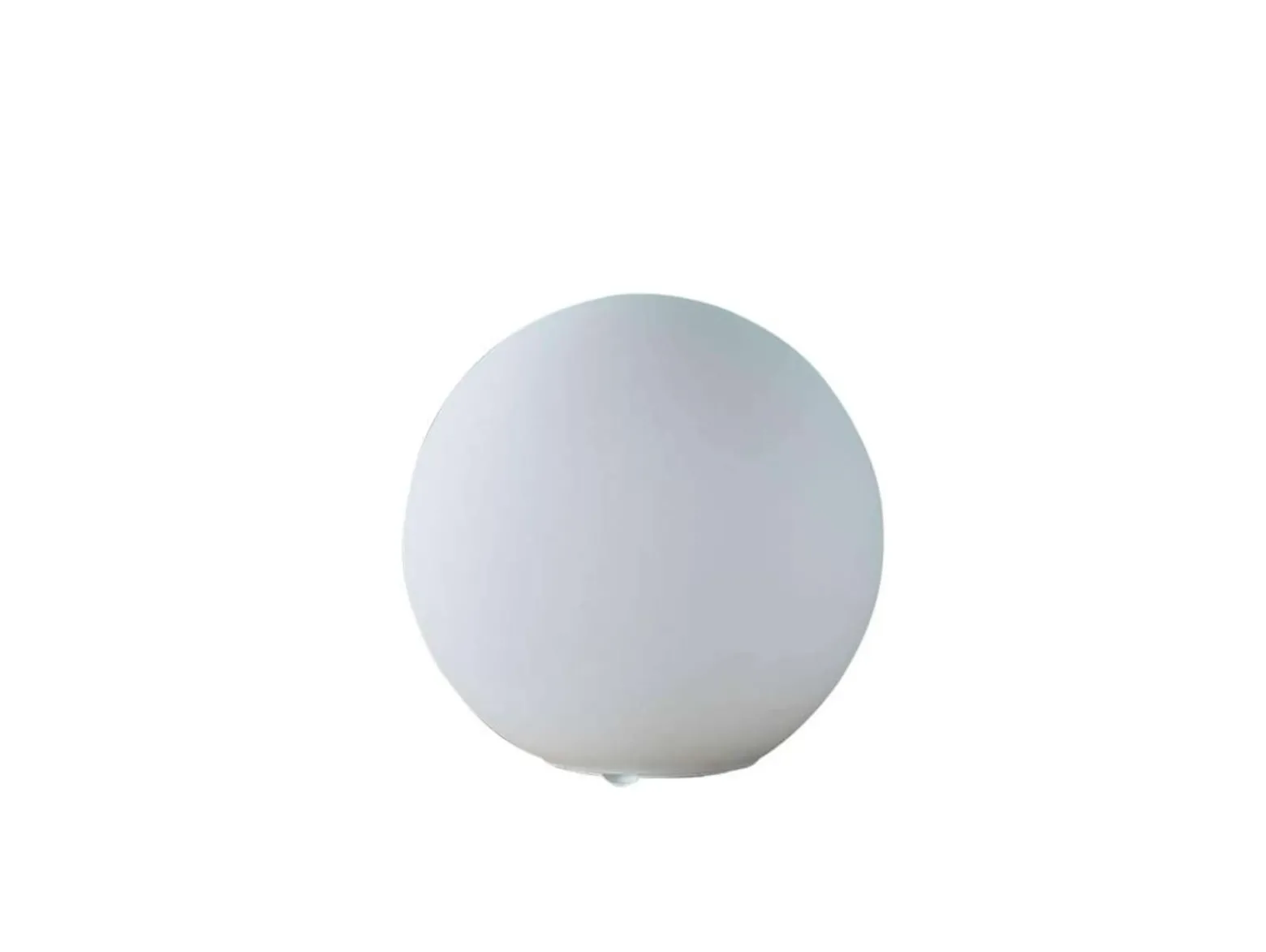 Lámpara de mesa Lindby Marike, blanca, cristal, globo, Ø 25 cm, E27