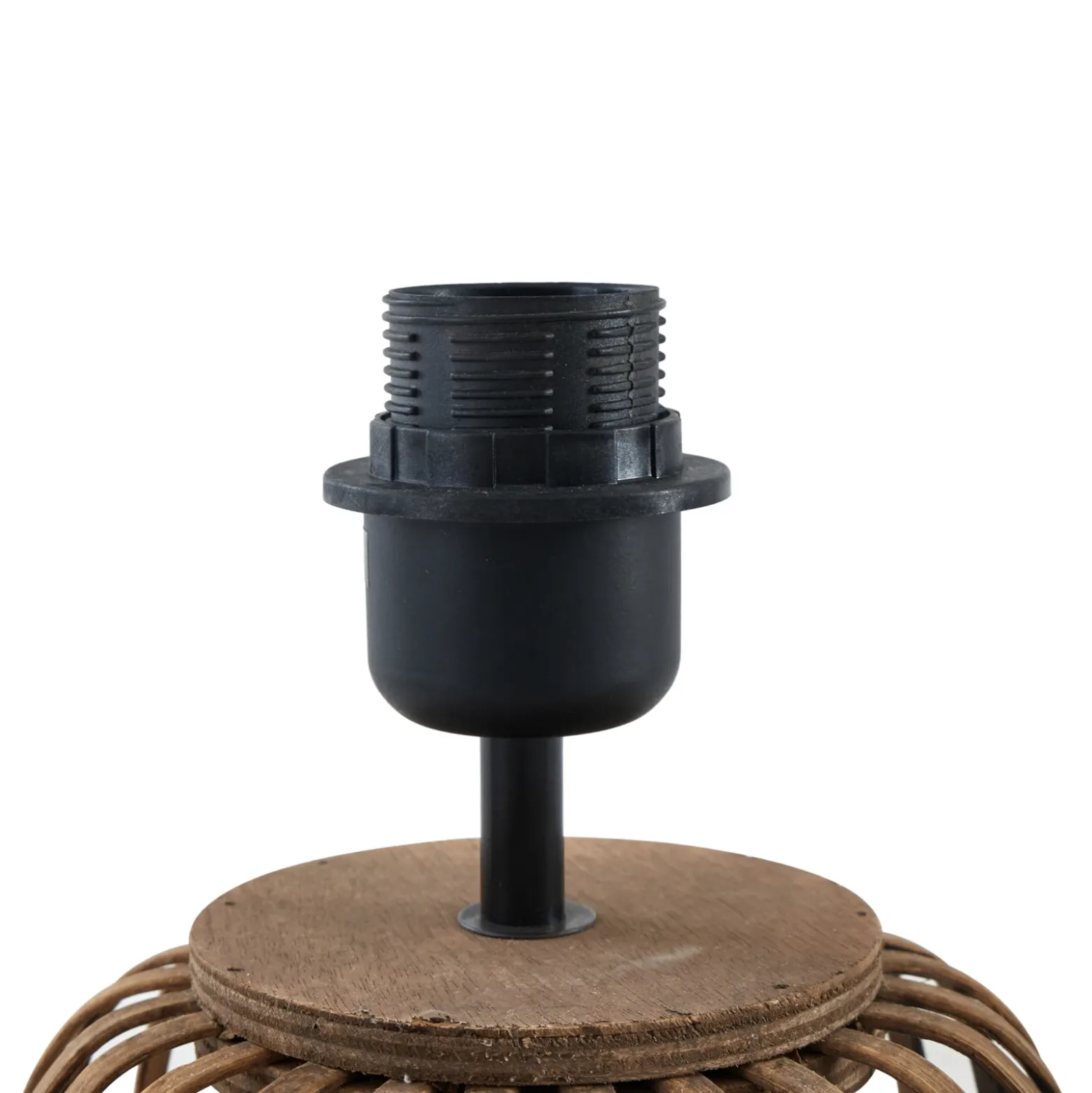 Lámpara de mesa Lindby Marzanna, gris, bambú, 42,5 cm, E27