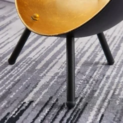 Lámpara de mesa Lindby Muriel, altura 38 cm, negra, dorada, metal