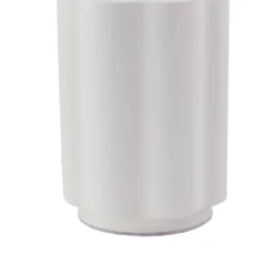 Lámpara de mesa Lindby Nielson, blanca, altura de la pantalla 8,5 cm, yeso