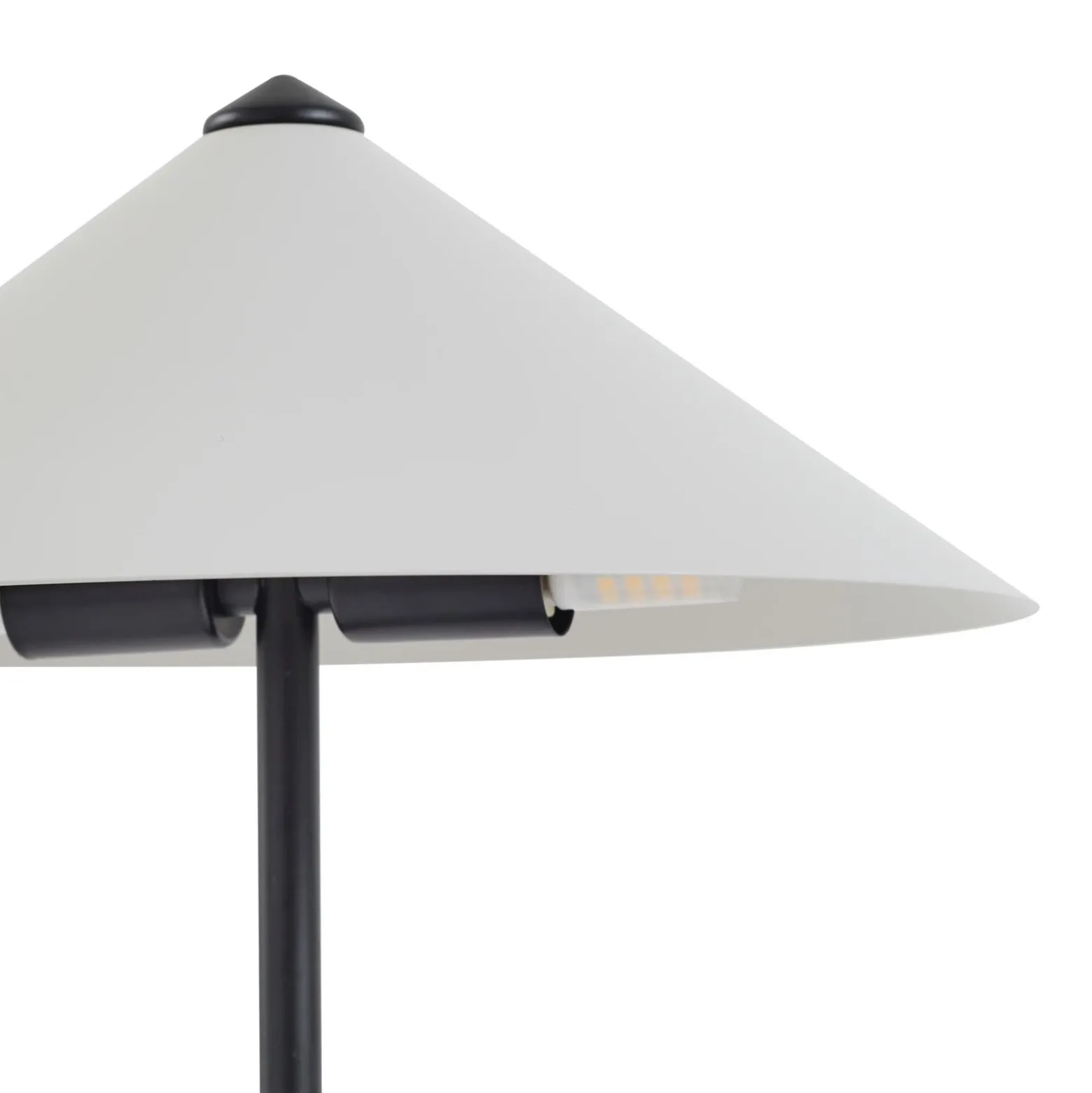 Lámpara de mesa Lindby Norvik, altura 35 cm, negro/gris, metal