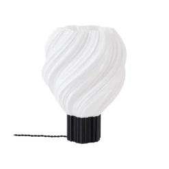 Lámpara de mesa Lindby Nuvia, altura 39,1 cm, blanca, impresión 3D