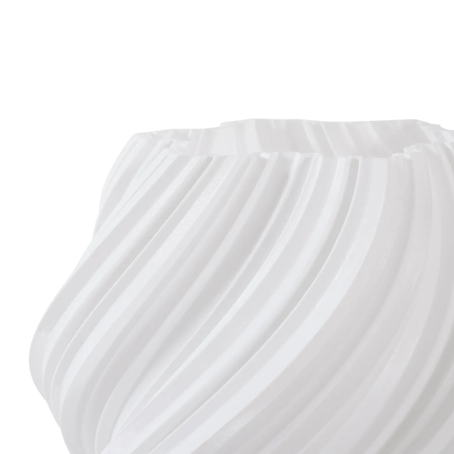 Lámpara de mesa Lindby Nuvia, altura 39,1 cm, blanca, impresión 3D