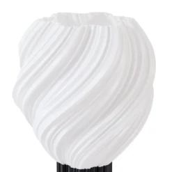 Lámpara de mesa Lindby Nuvia, altura 39,1 cm, blanca, impresión 3D