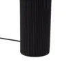 Lámpara de mesa Lindby Sorscha, negra, hierro, Ø 26 cm