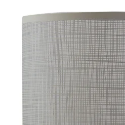 Lámpara de mesa Lindby Sorscha, blanca, hierro, Ø 26 cm