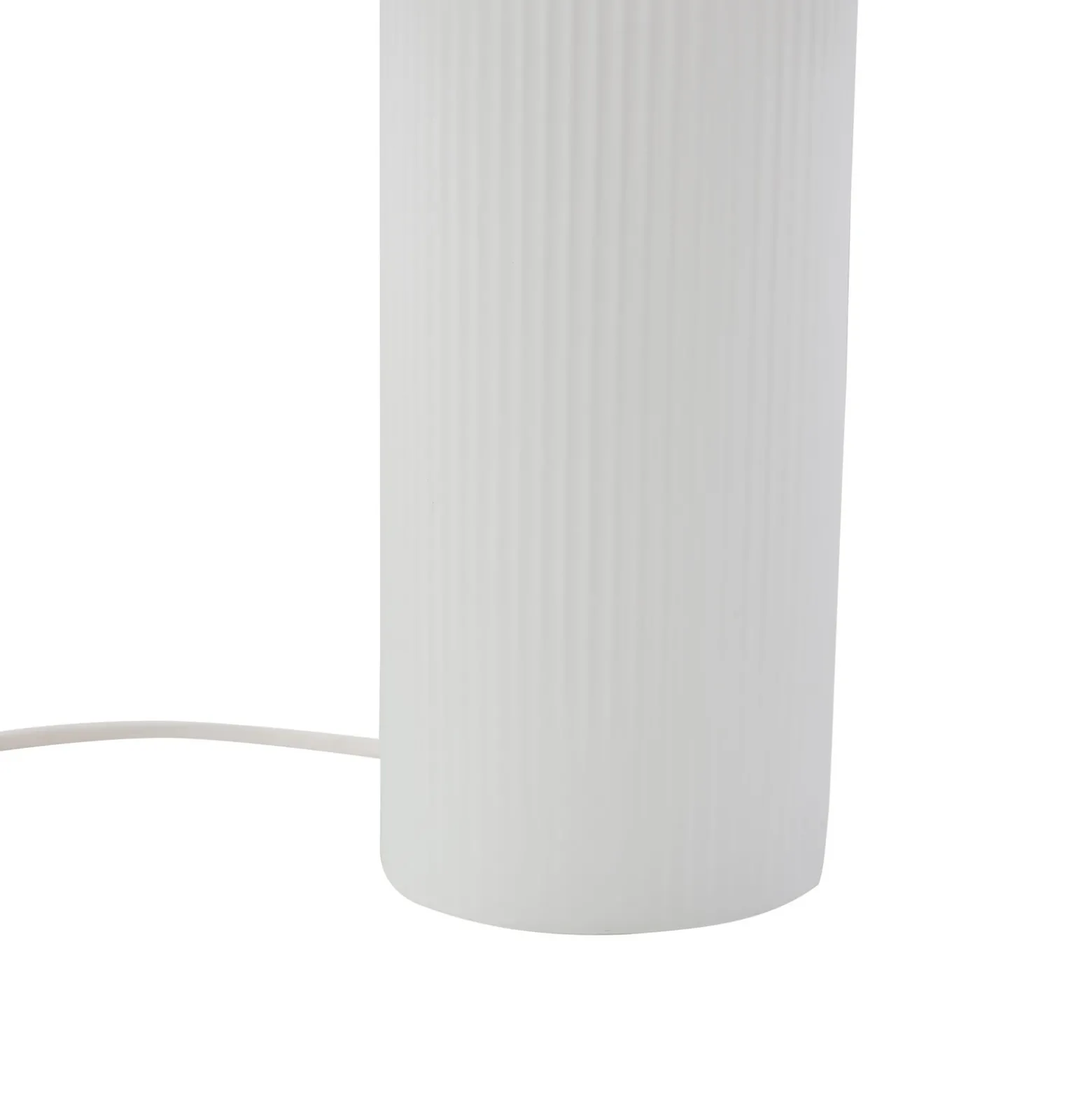 Lámpara de mesa Lindby Sorscha, blanca, hierro, Ø 26 cm