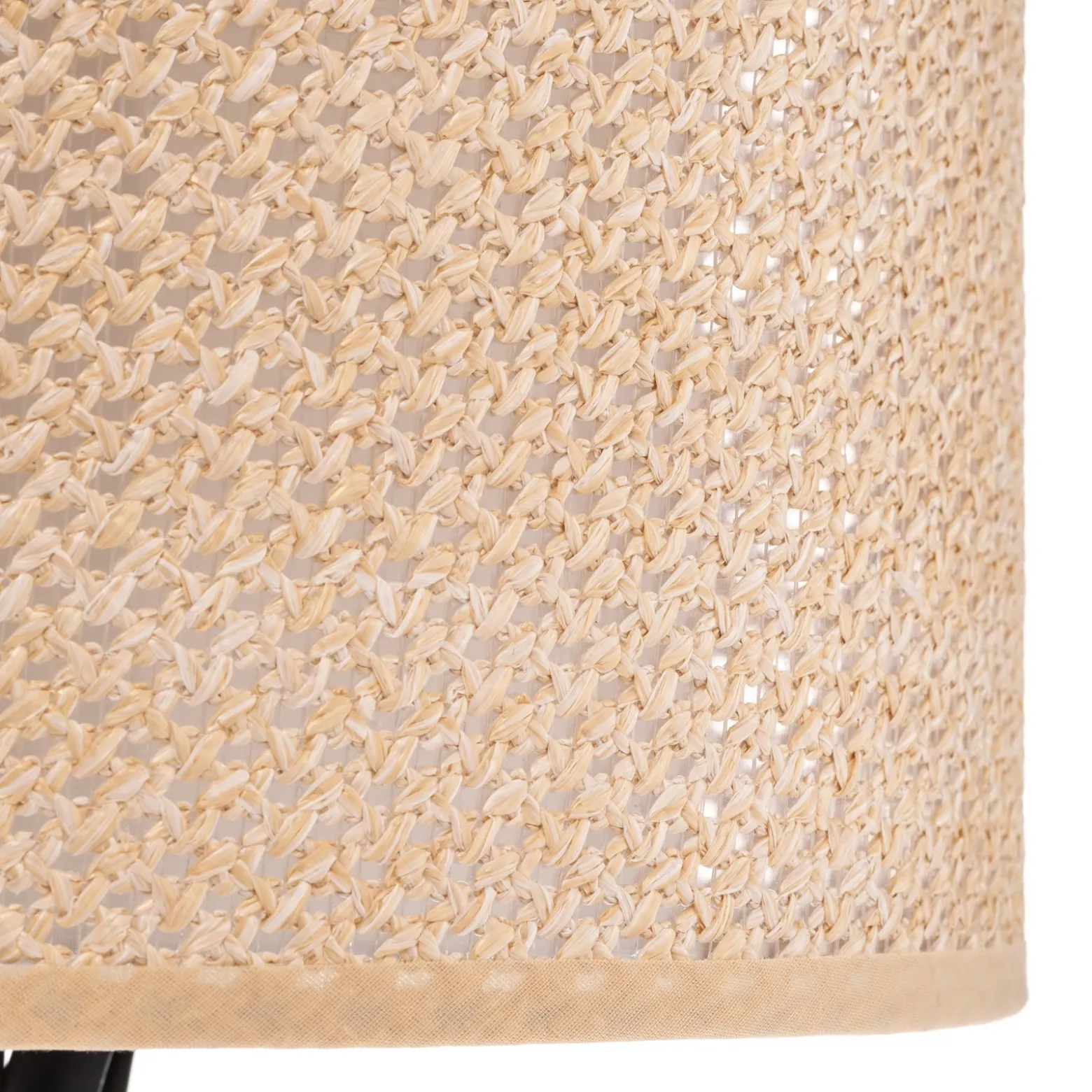 Lámpara de mesa Lindby Soula, Ø 26 cm, beige, plástico, E27
