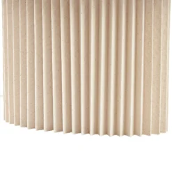 Lámpara de mesa Lindby Tazia, natural/blanca, lino, altura 38 cm